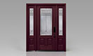 Clopay Arbor Grove Fiberglass collection Mahogany FM3071 Door with Clayton Windows