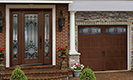Arbor Grove Collection Ultra-Grain Entry Door and Reserve Wood Collection Garage Door